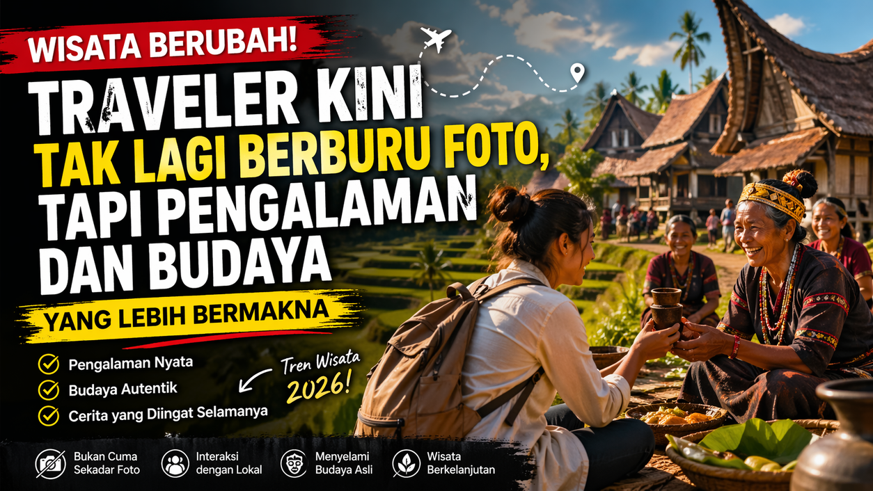 Wisata Berubah! Kini Traveler Lebih Cari Wisata Berbasis Pengalaman dan Budaya Daripada Sekadar Foto